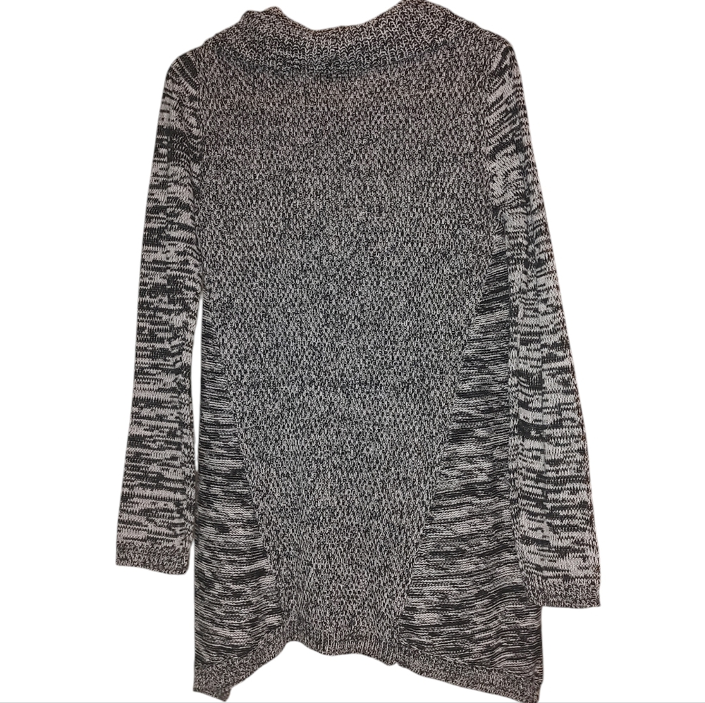 New Directions Cowl Neck Sweater Black and Gray Size Medium